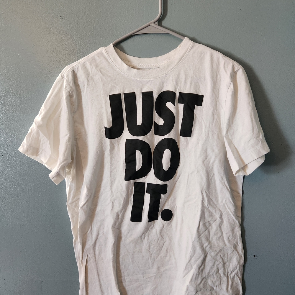 Nike White "Just Do It." T-Shirt